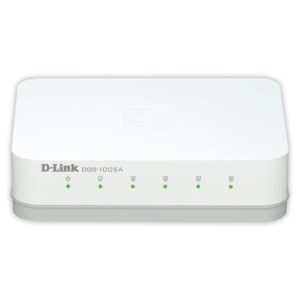 D-Link 5 Port Giga 10/100/1000 (DGS-1005A) Desktop 5 Ports 1000 Mbps Network Switch  (White)