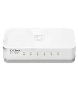 D-Link DES-1005C 5-Port 10/100 Mbps Unmanaged Switch 5 Ports 100 Mbps Network Switch  (White)