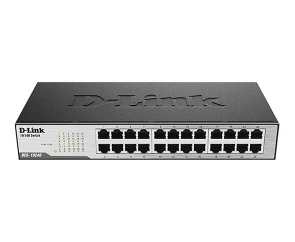 D-Link DES-1024 D 24 Ports 100 Mbps Network Switch  (Black)