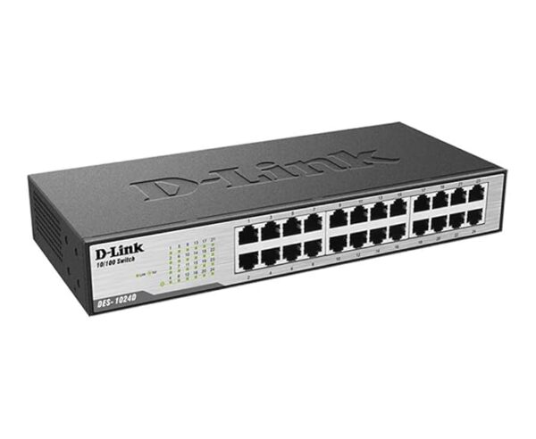 D-Link DES-1024 D 24 Ports 100 Mbps Network Switch  (Black)