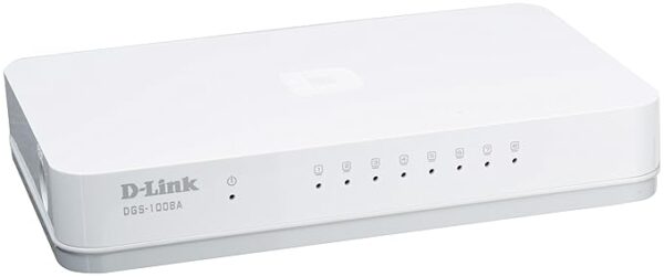 D-Link dgs-1008a 8 Ports 1000 Mbps Network Switch (White)